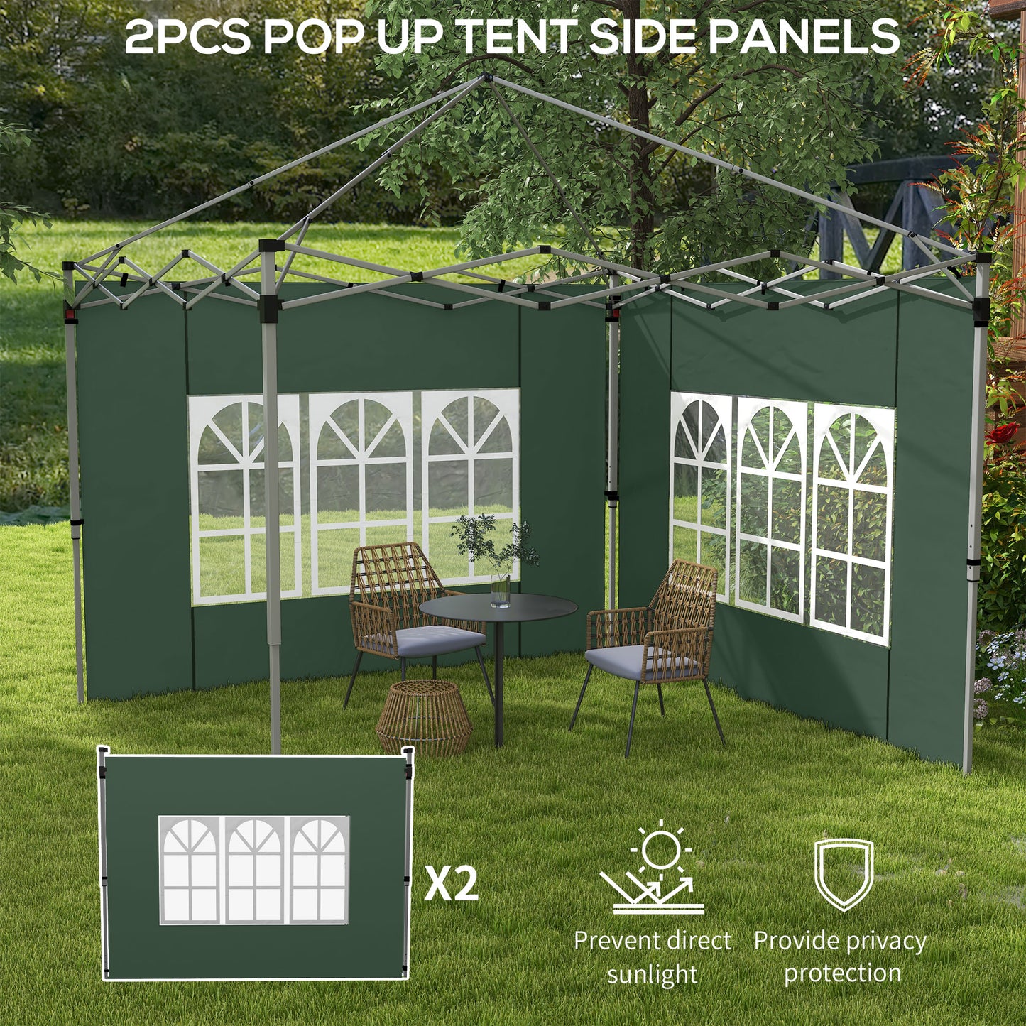 Gazebo Side Panels, Sides Replacement with Window