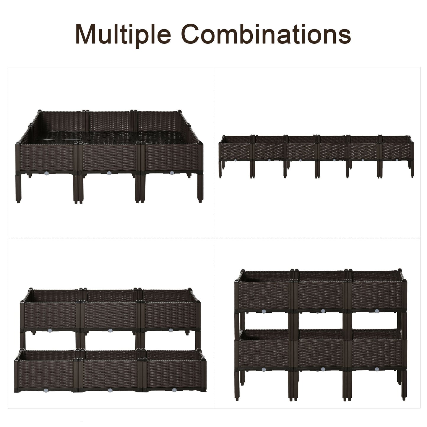 26L Garden Raised Bed Elevated Patio Flower Plant Planter Box PP