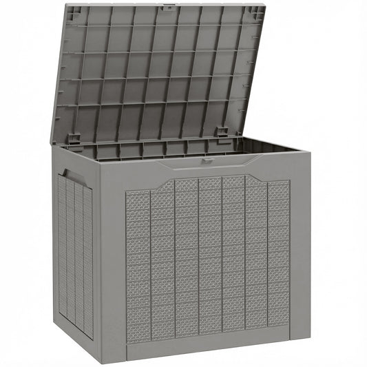 93L Plastic Garden Storage Box, Outdoor Storage Box with Handles