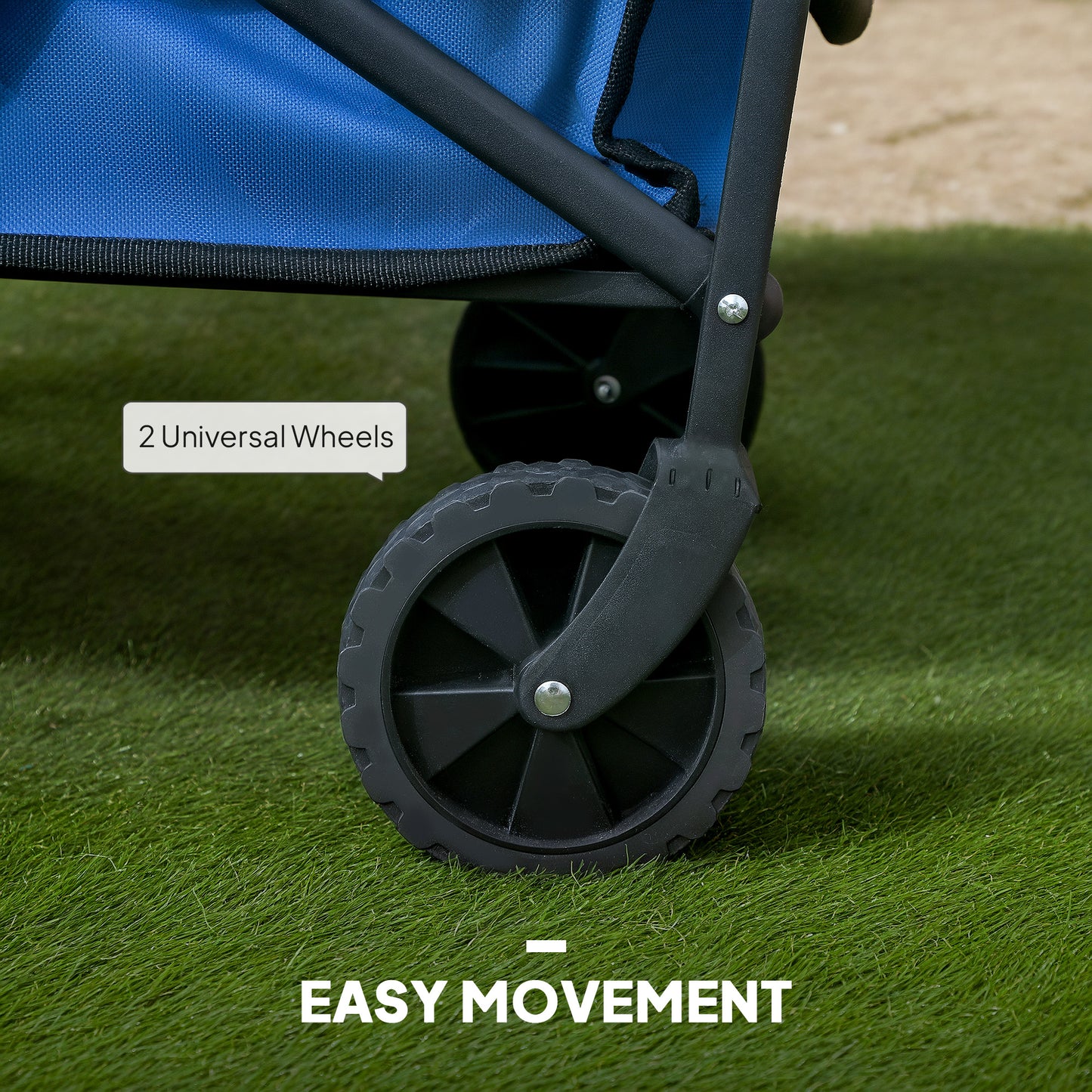 62L Festival Trolley on Wheels, Garden Folding Trolley Cart