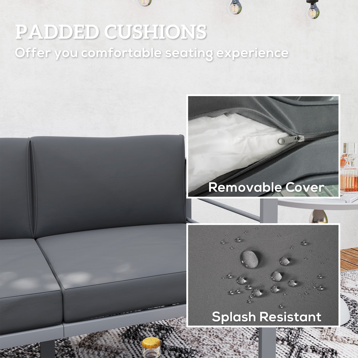 Two-Seater Aluminium Garden Sofa
