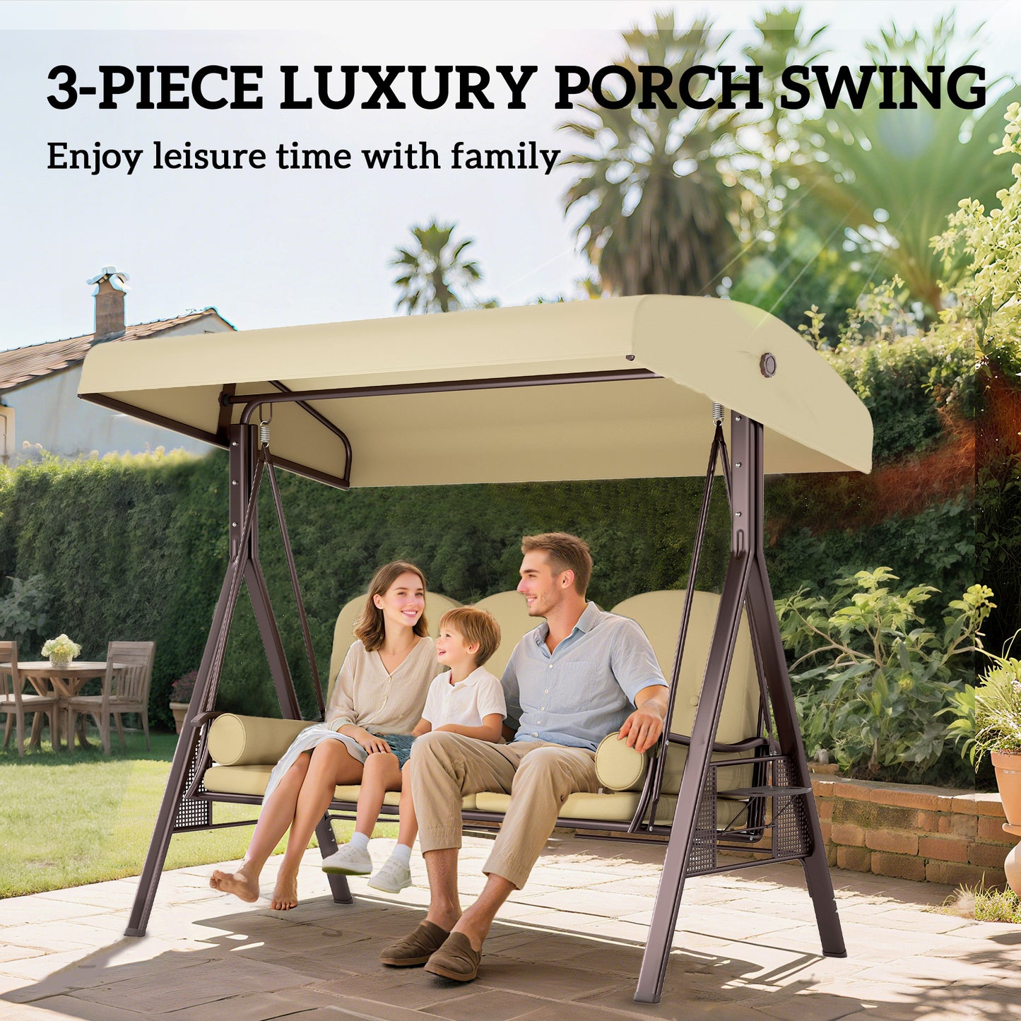 Three-Seater Garden Swing Chair