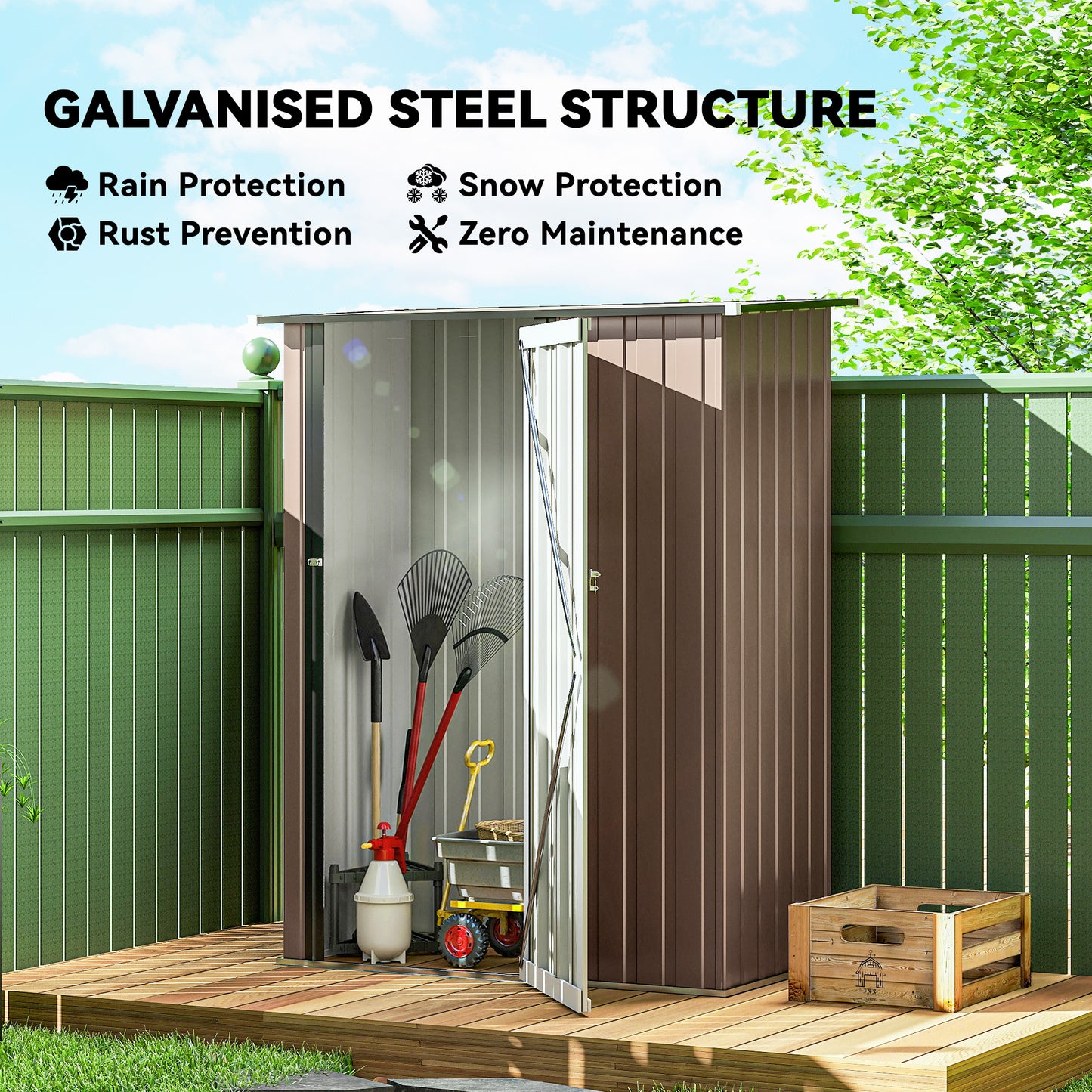 5ft x 3ft Garden Storage Shed (3)