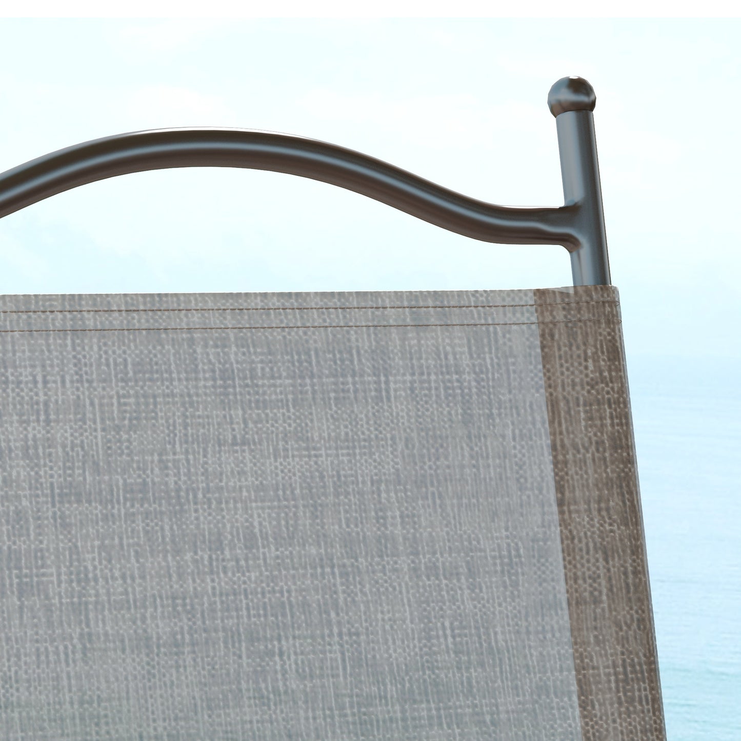 Set of Two Folding Garden Chairs, with Fabric Mesh Seats