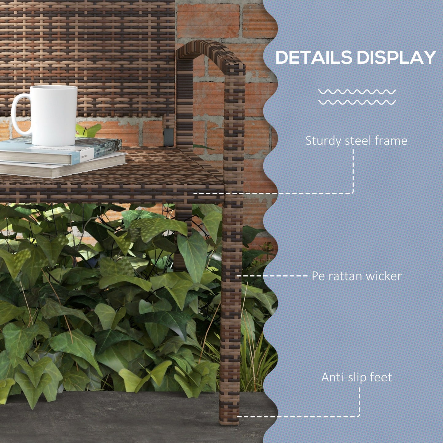 All Weather Wicker Garden Loveseat