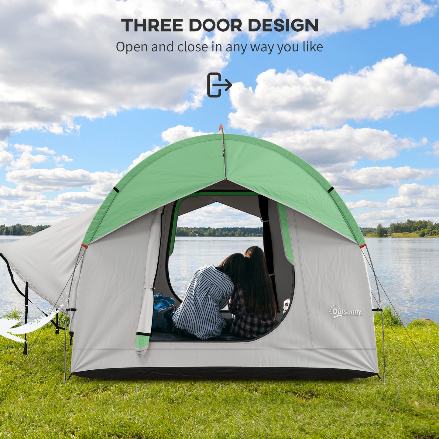 SUV Car Tent for Camping, Waterproof PU2000mm, 5 Man Tailgate Tent