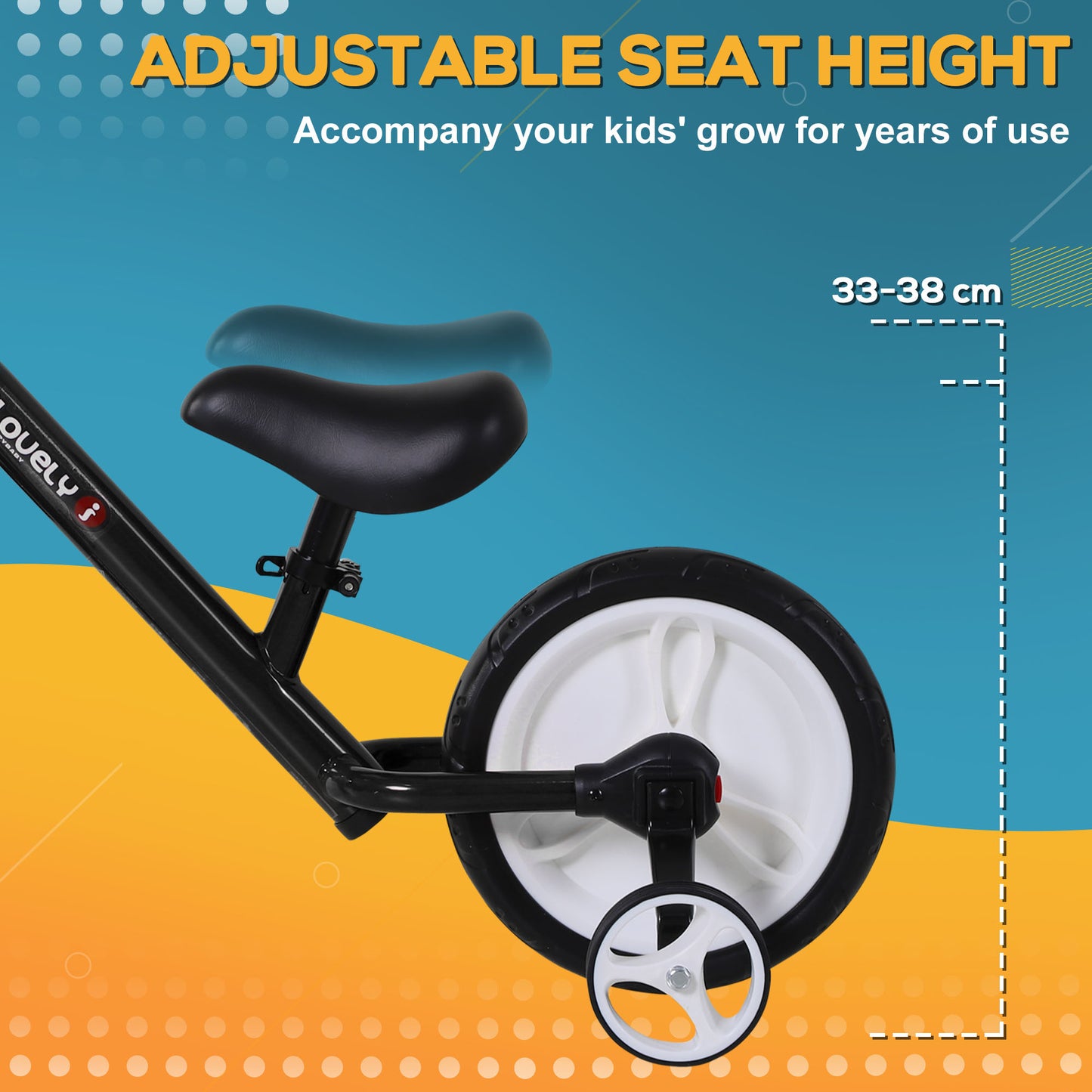 11 Inch Kids Balance Bike Training Pedal Bicycle W/ Removable