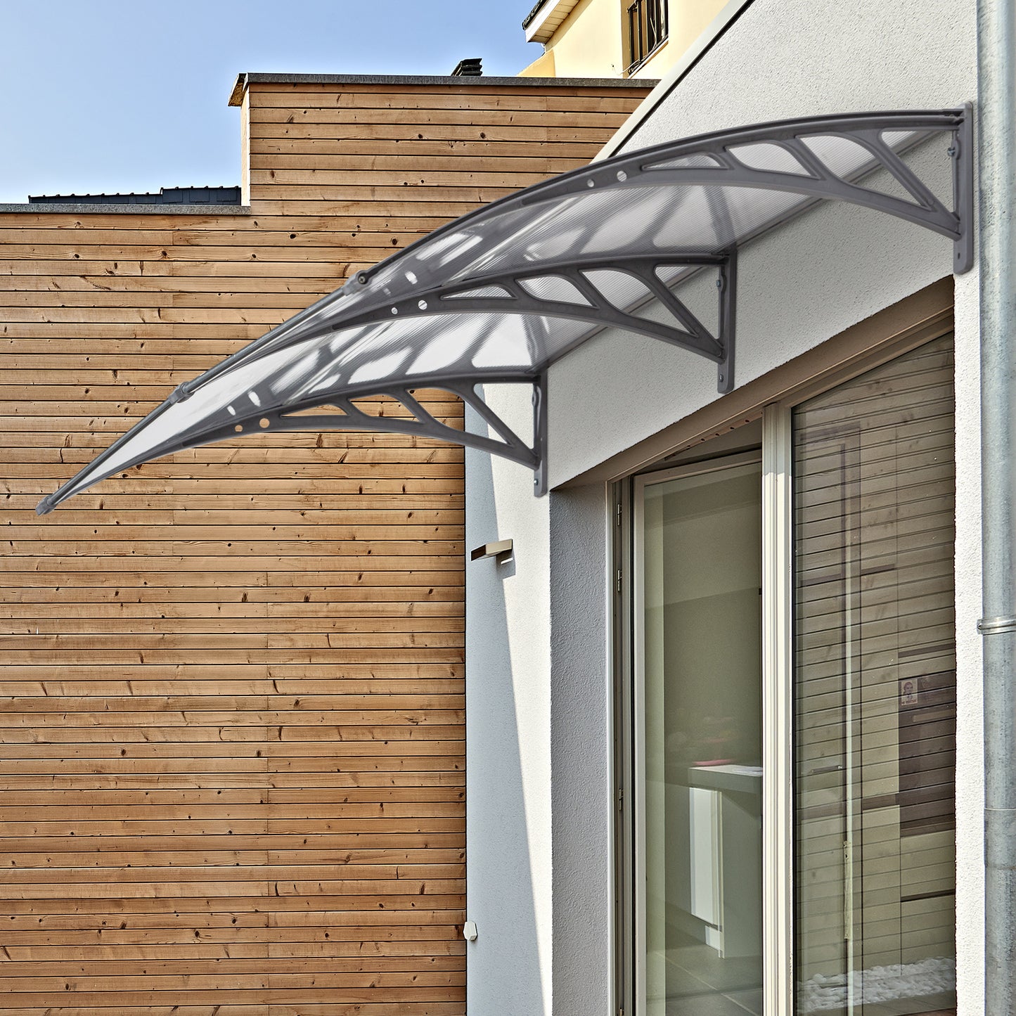 Front Door Canopy Outdoor Awning Aluminium Rigid Plastic (1)