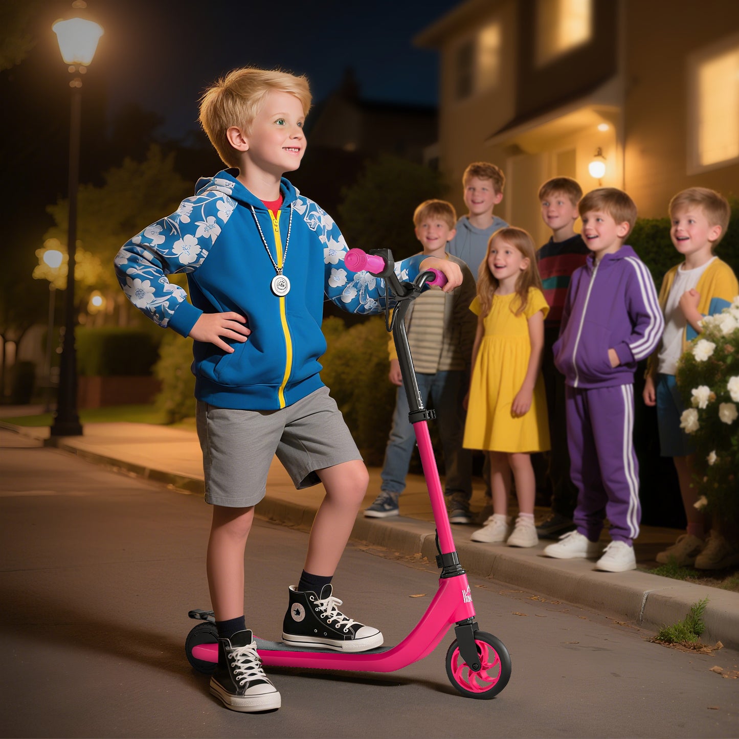 Electric Scooter for Kids 6+, Foldable E Scooter, Up to 8 KM/H