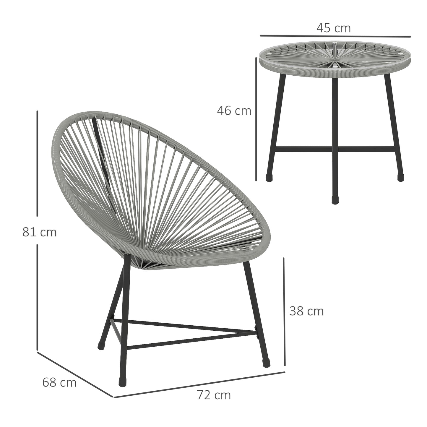 3 Pieces Rattan Bistro Set (6)