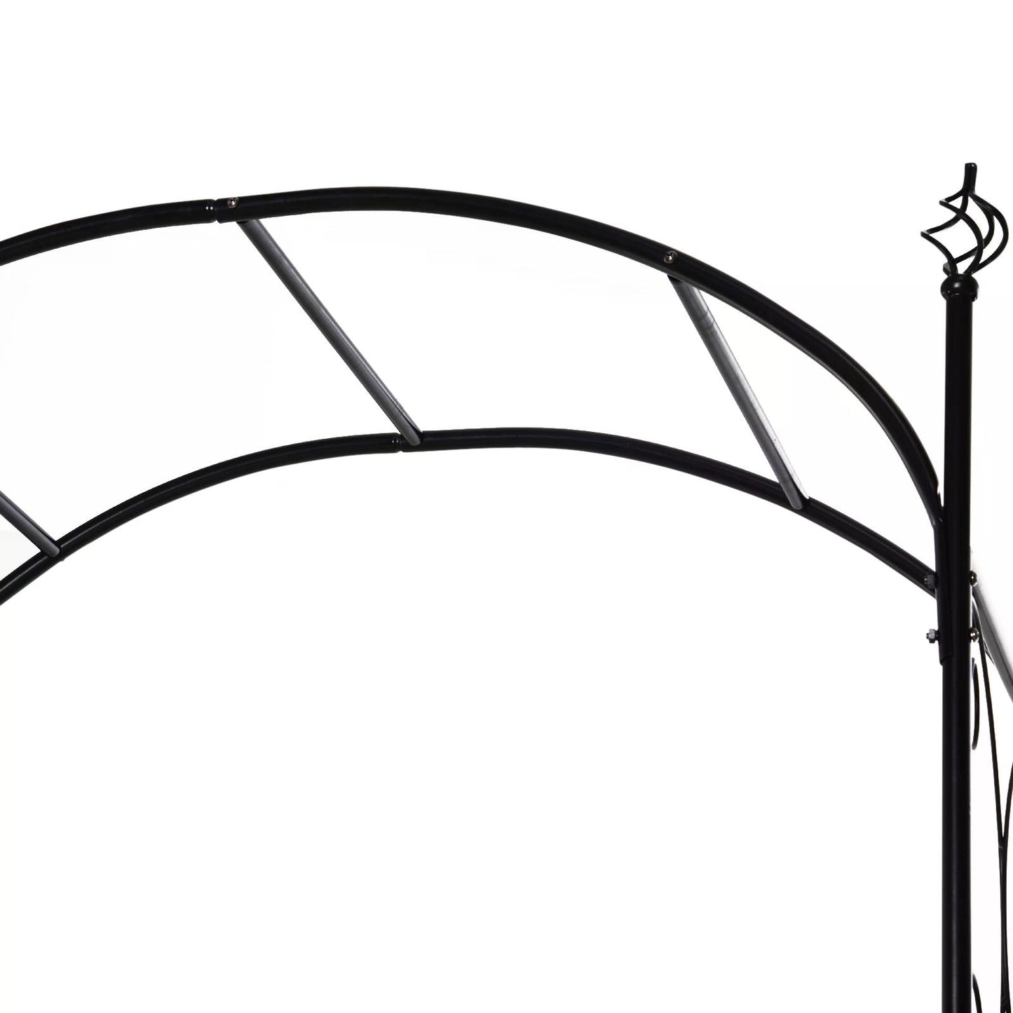 Garden Decorative Metal Arch with Gate Outdoor Patio Trellis Arbor