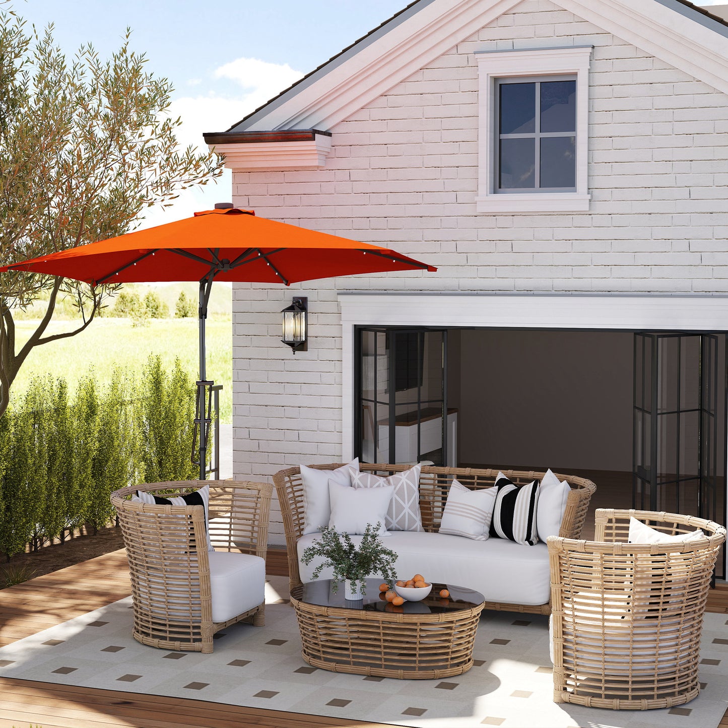 3(m) Solar LED Cantilever Parasol