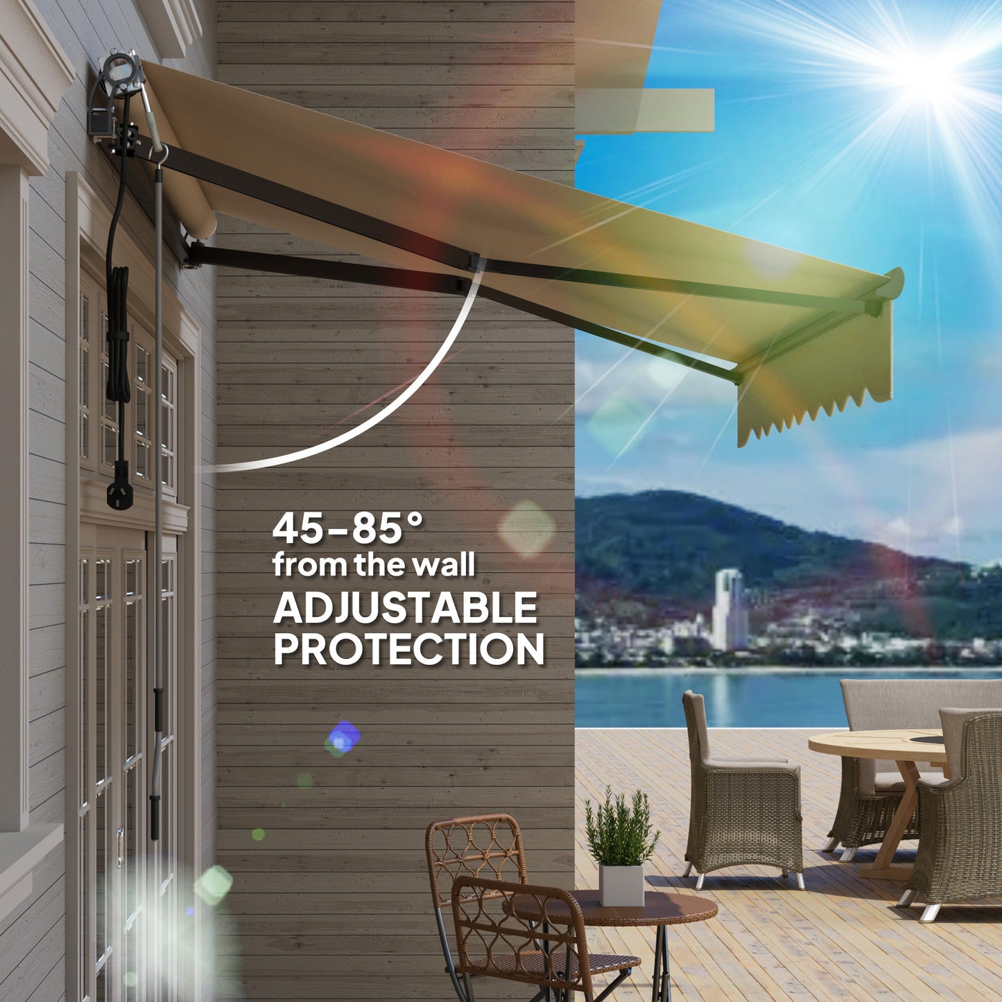 2.5 x 2m Electric Awning with Remote Controller