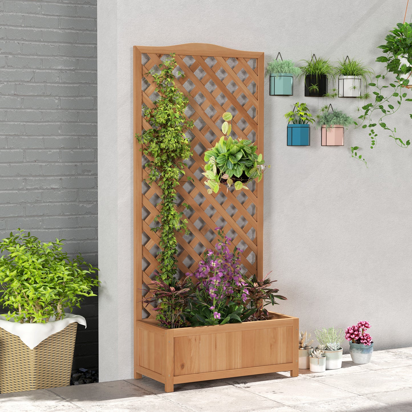 53L Garden Wooden Planter Box