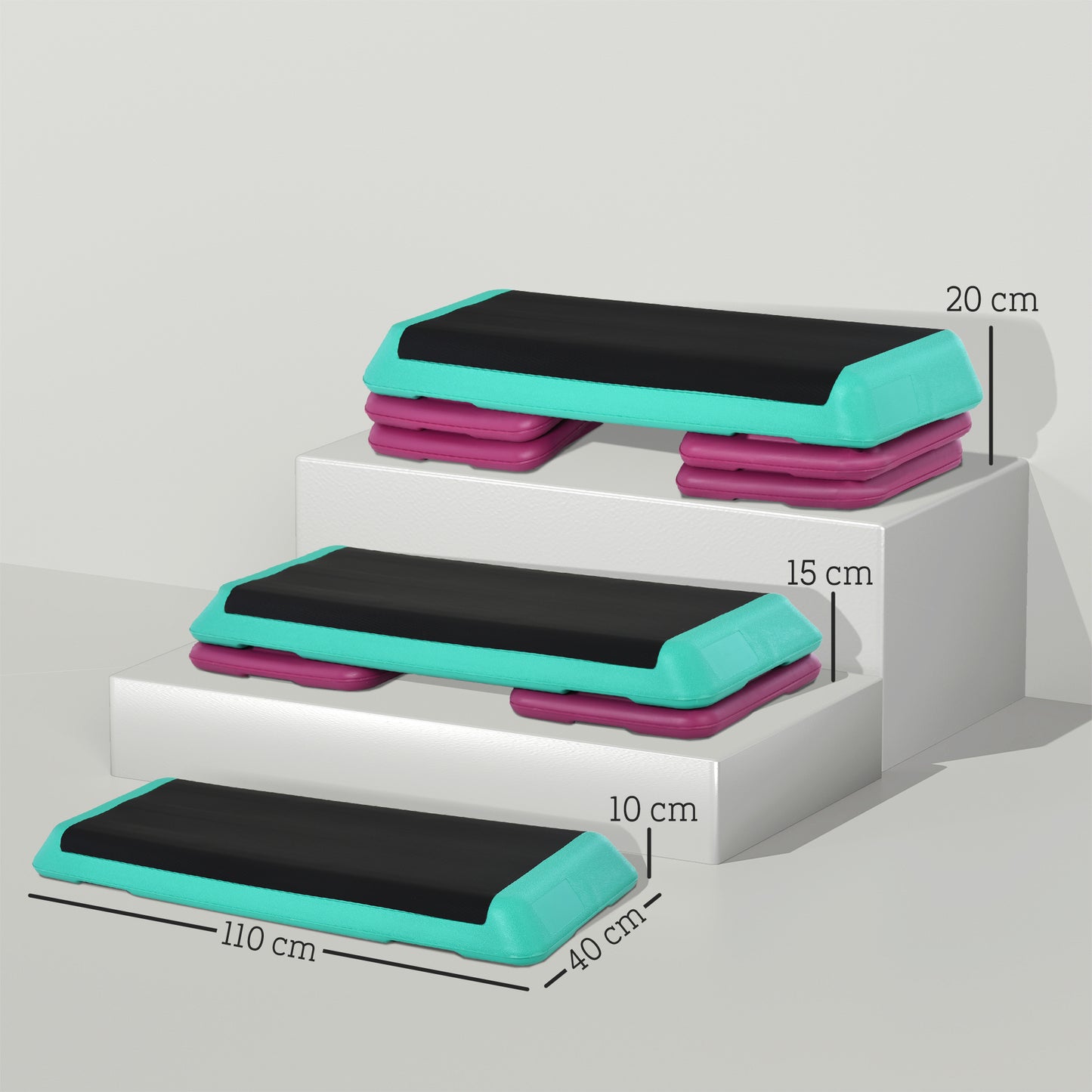 3-Level Aerobic Step 10/15/20cm Steppers