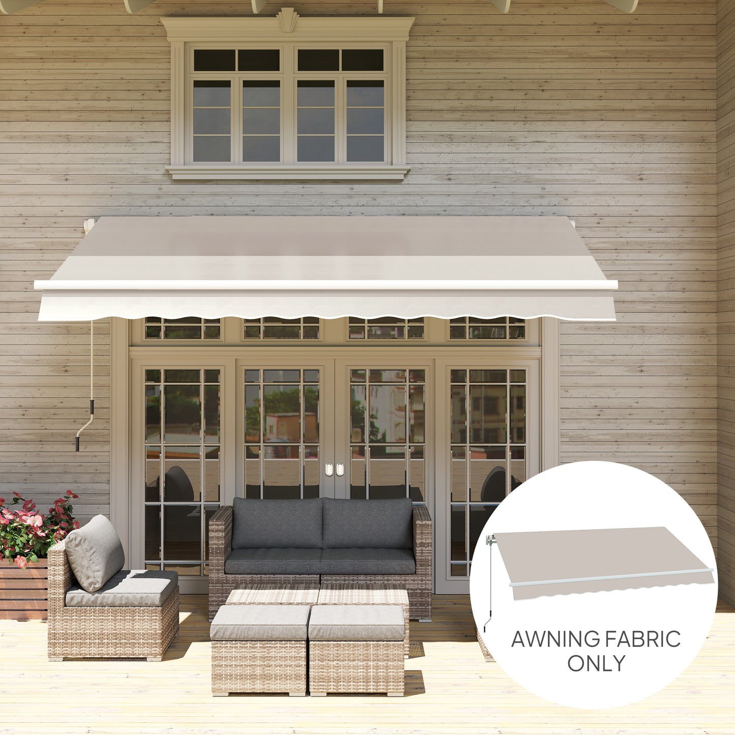 Awning Replacement Canopy, Water Resistant UPF 50+ Sun Shade Cover