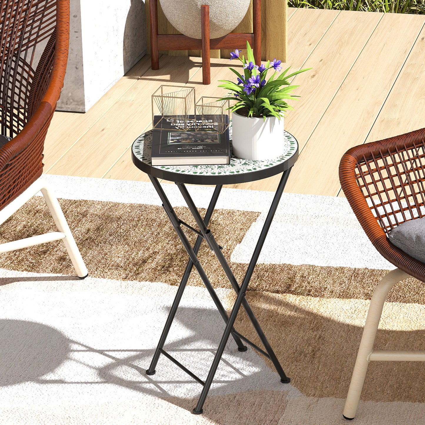 Mosaic Outdoor Garden Table (3)