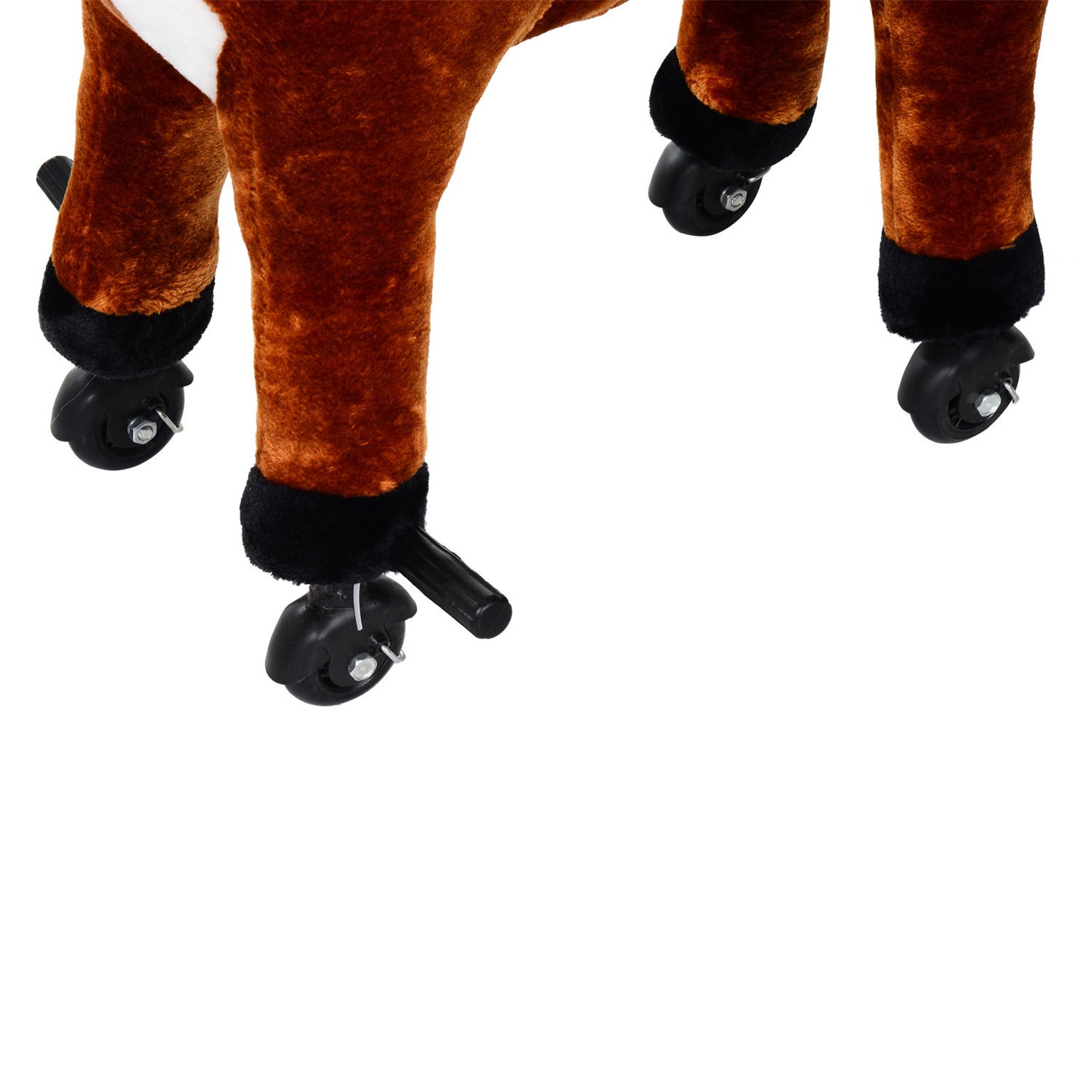 Plush Walking Horse Ride On Toy with Wheels