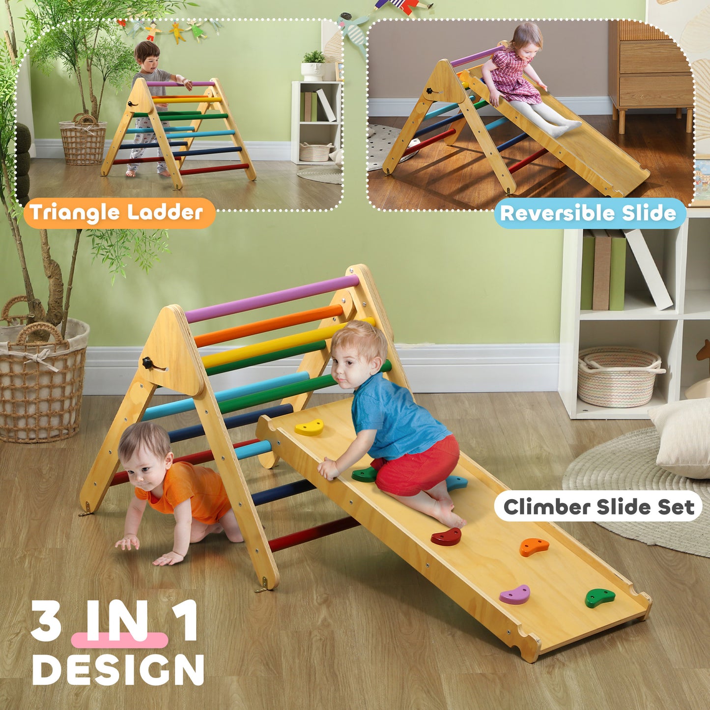 Toddler Climbing Frame for Kids, with Ramp