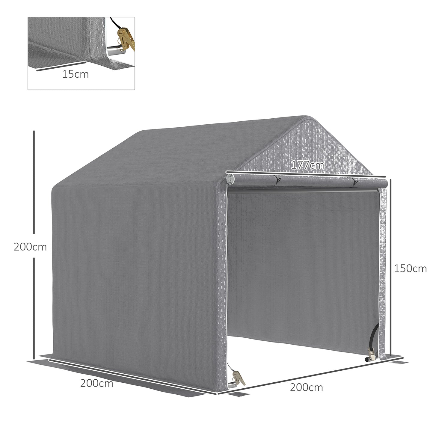 2 x 2m Garden Fabric Storage Tent