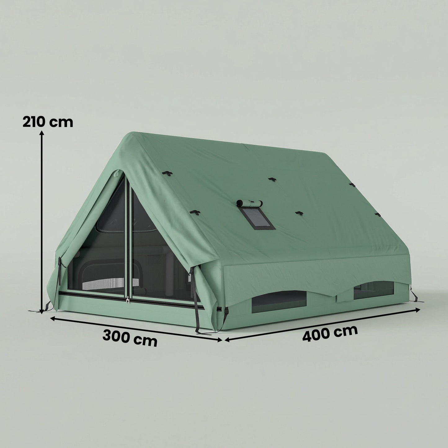 Inflatable Camping Tent, 4 Season Hot Tent 10000mm Waterproof
