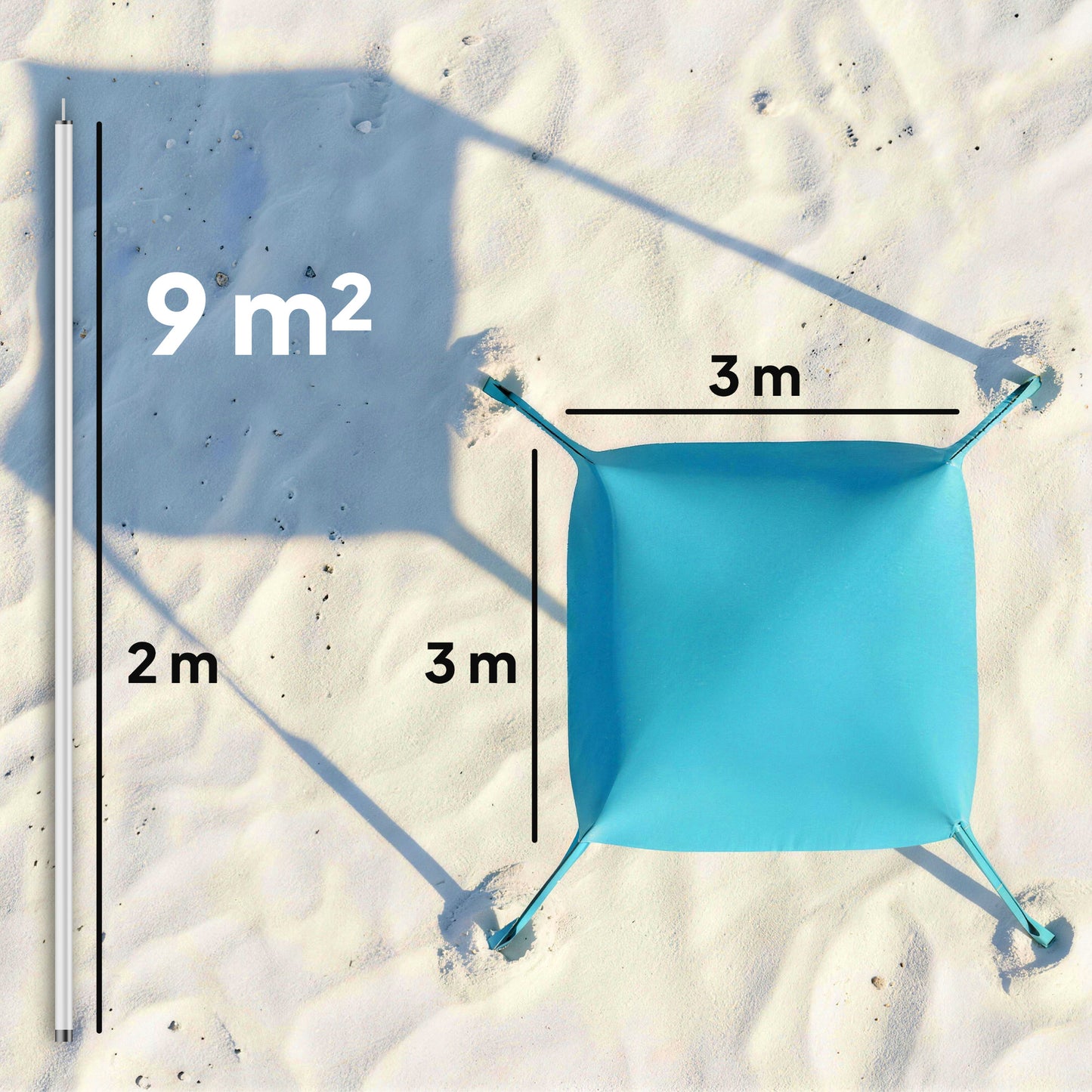 Beach Tent Event Shelter with Detachable Sidewall and Carry Bag