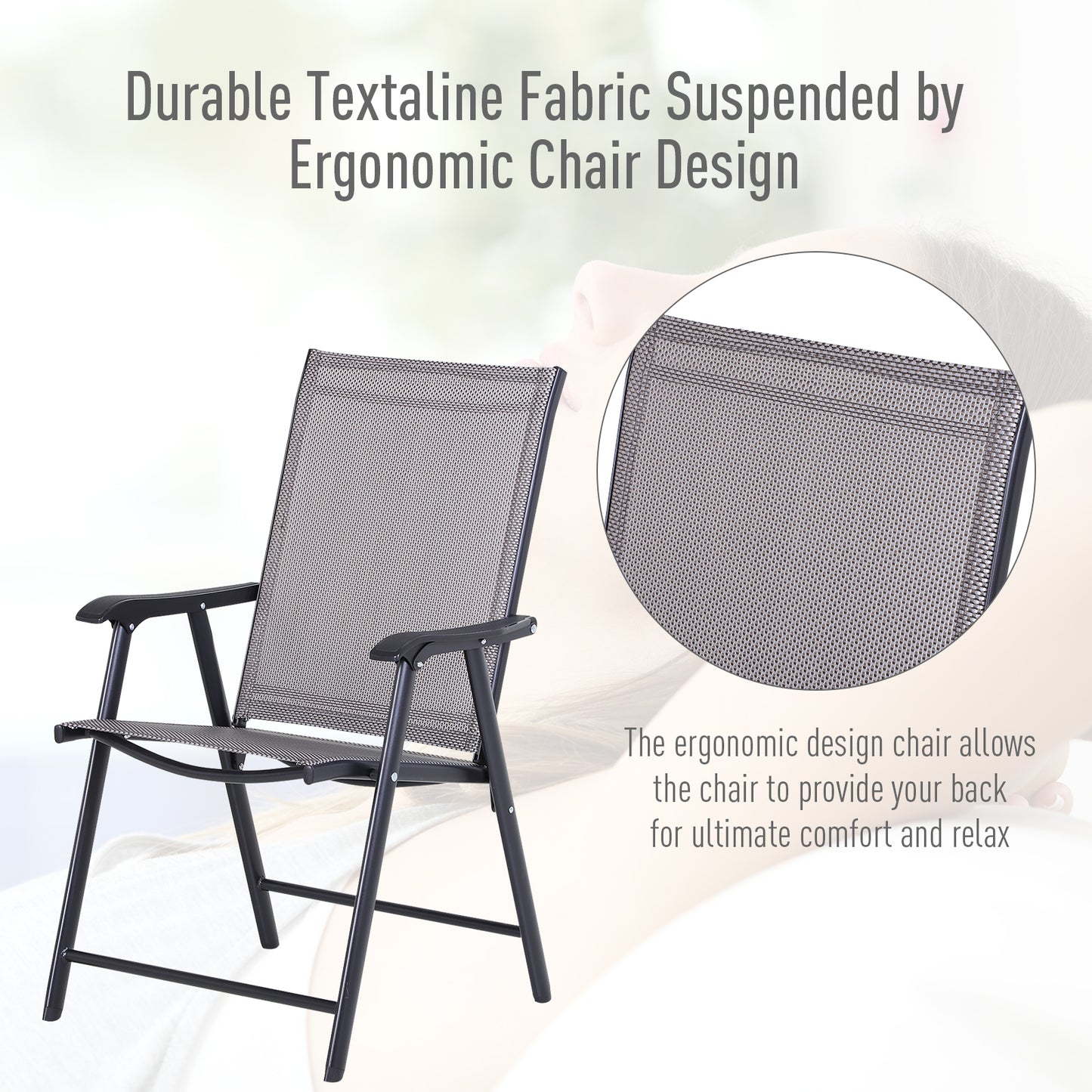 Set of Six Folding Garden Chairs