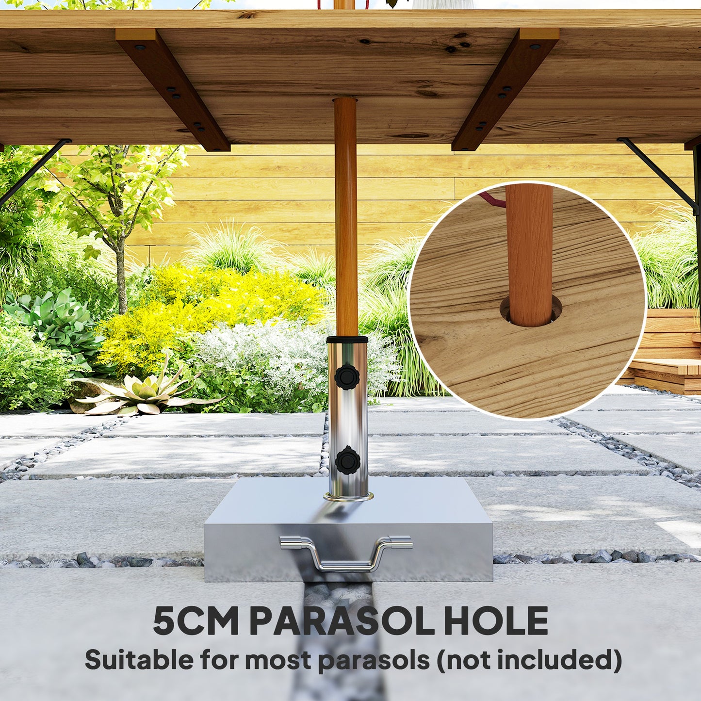 6 Seater Wooden Garden Dining Table