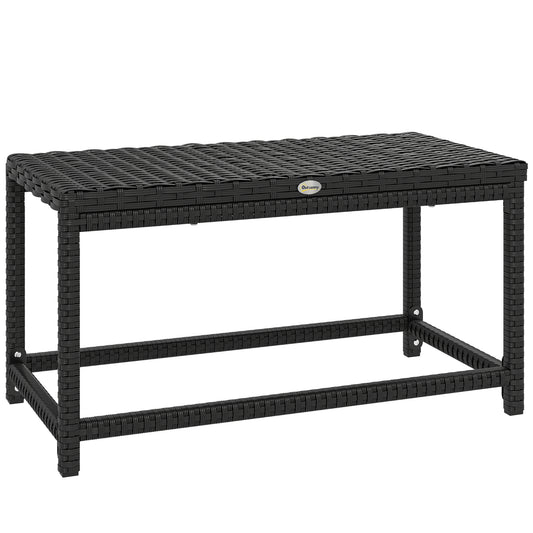 Outdoor Coffee Table Side Table with Rectangular Frame for Patio