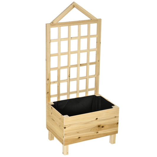 Garden Planters with Trellis for Vine Climbing (1)