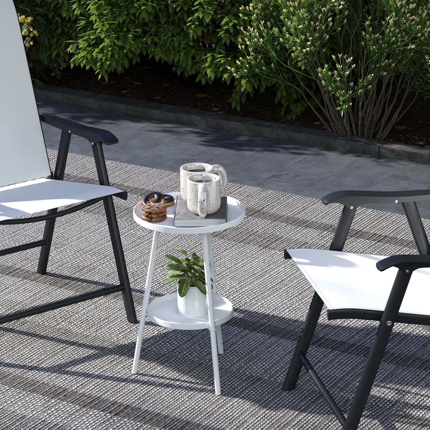 Two-Tier Metal Garden Table
