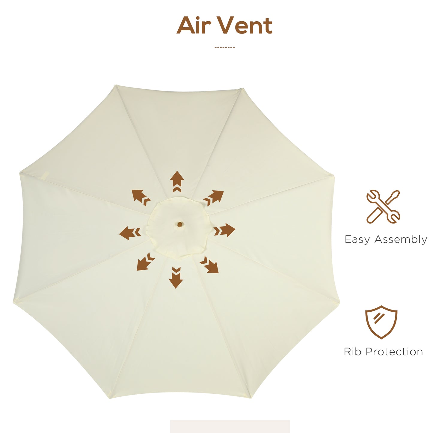 3.3(m) Patio Umbrella, Garden Parasol