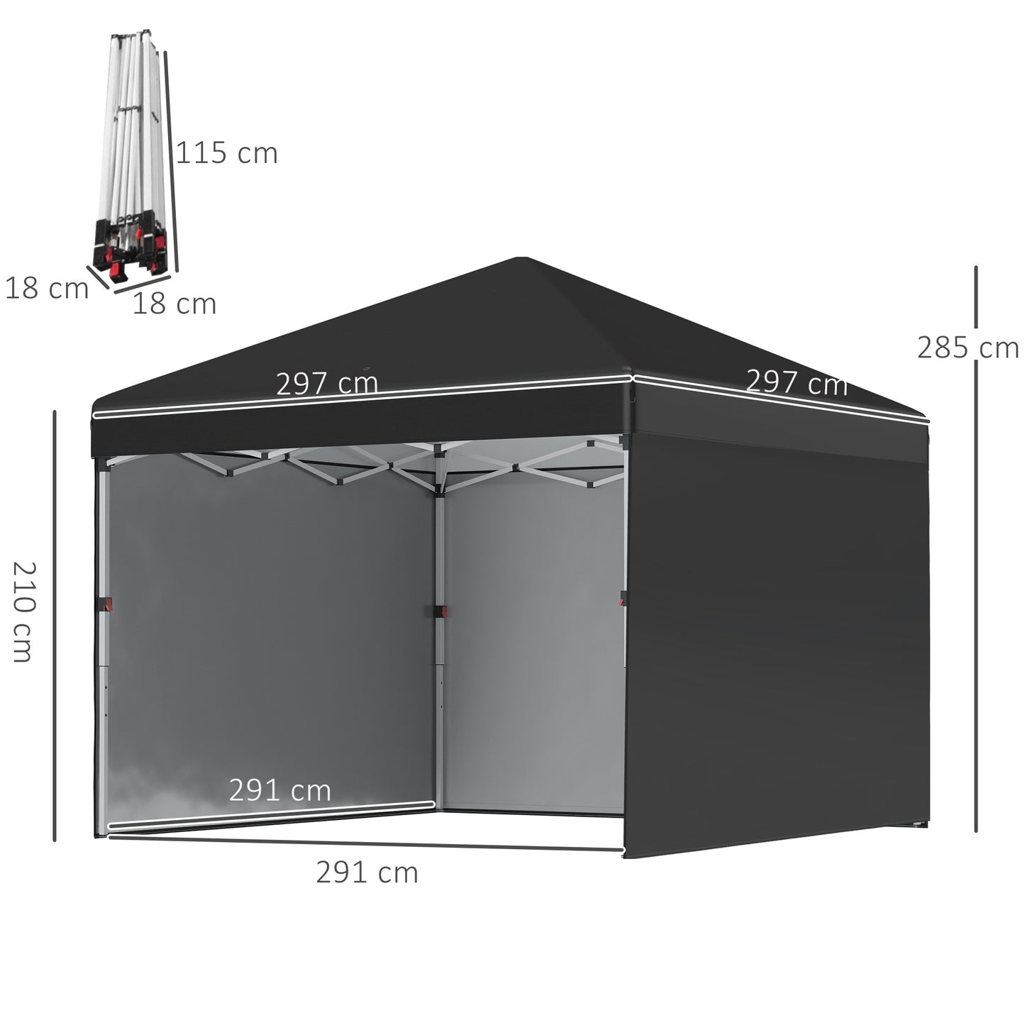 3 x 3 (M) Pop Up Gazebo Event Shelter