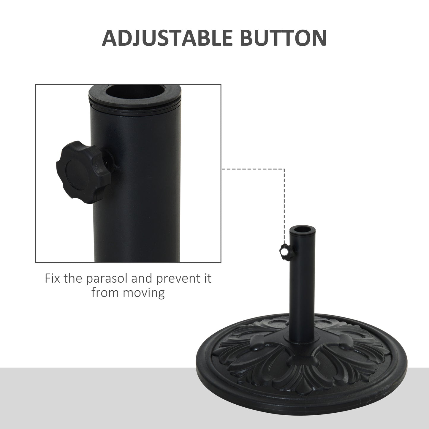 13kg Round Parasol Base Sun Umbrella Weight Stand Holder Patio