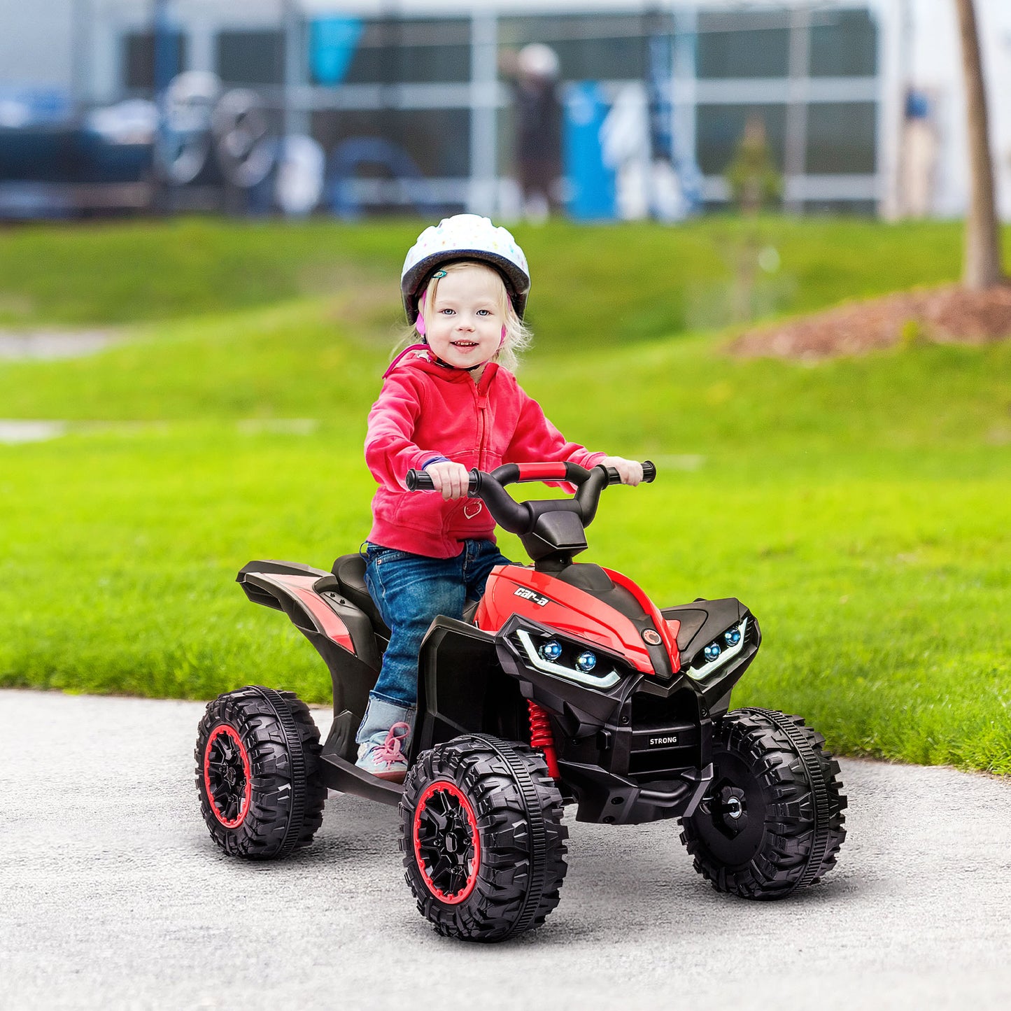 12V Ride-On Quad Bike w/ Music, Horn, for Ages 3-5 Years