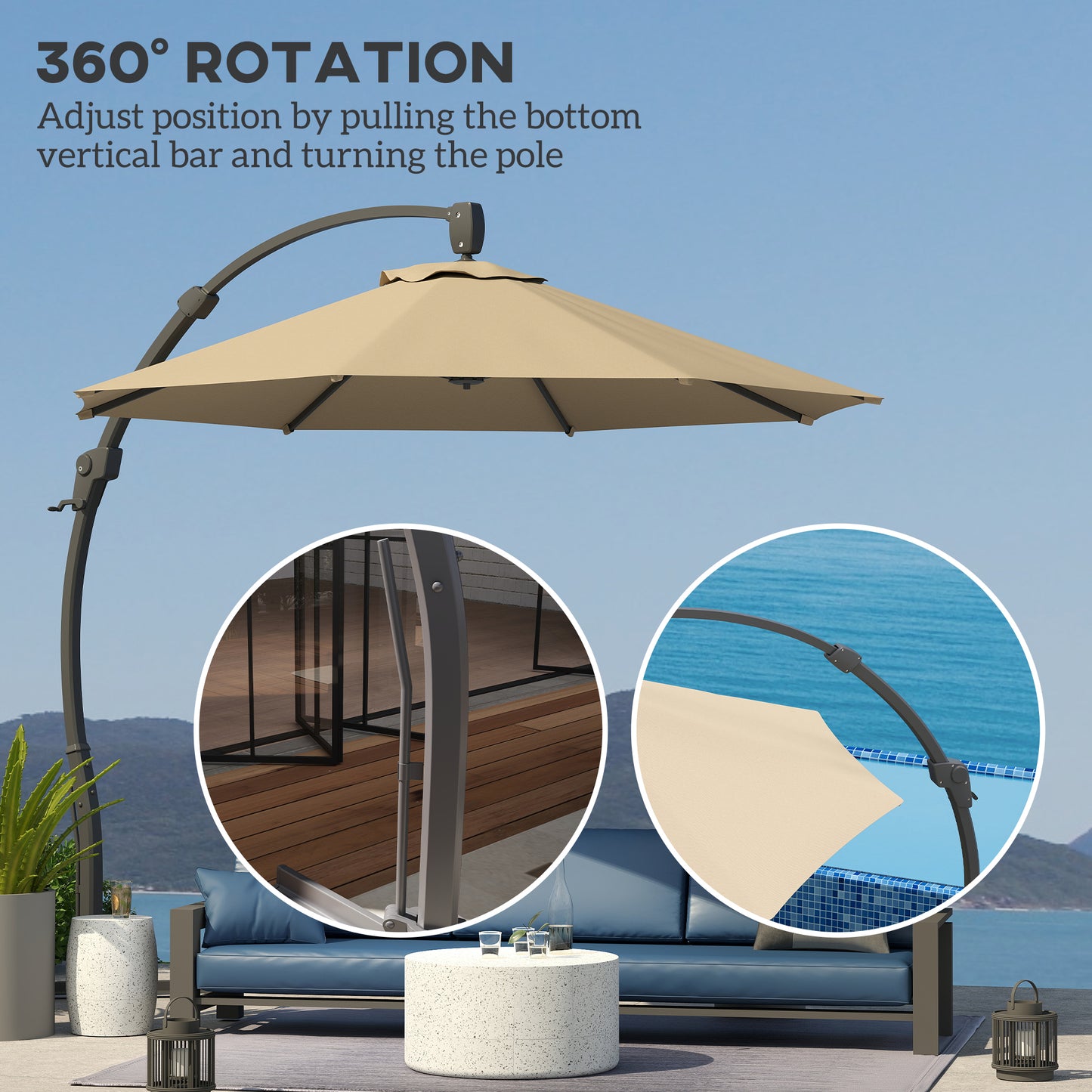3(m) Garden Cantilever Parasol