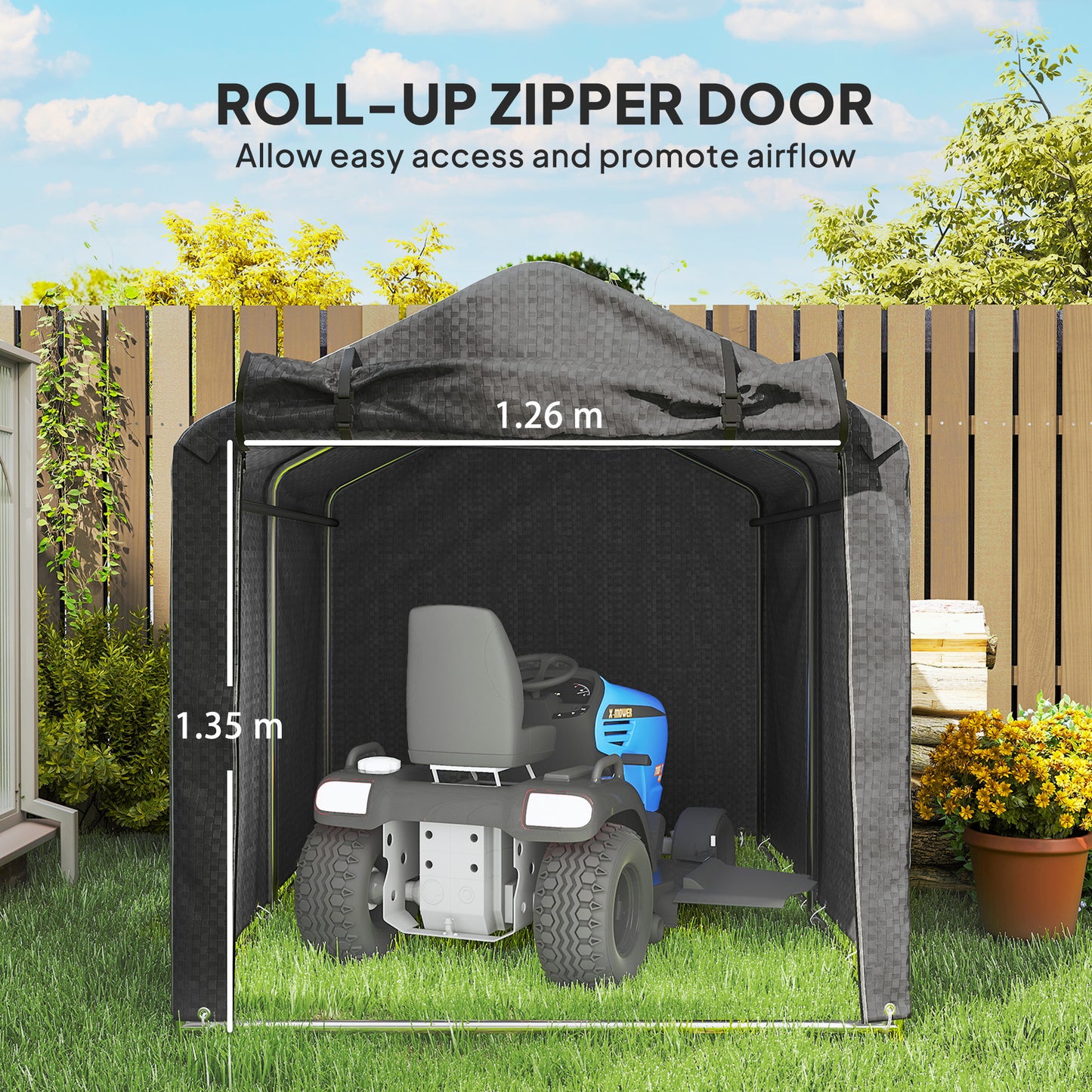 2.2 x 1.6 m Garden Storage Tent