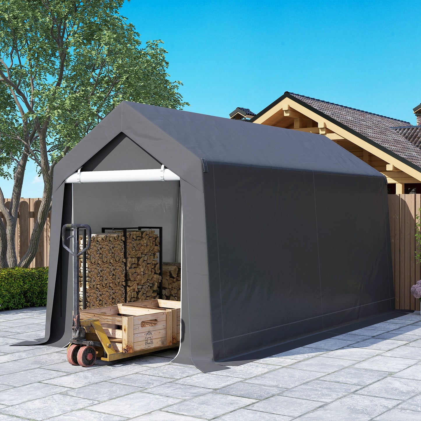 3.6 x 2.1m Portable Outdoor Shed, with Window (1)