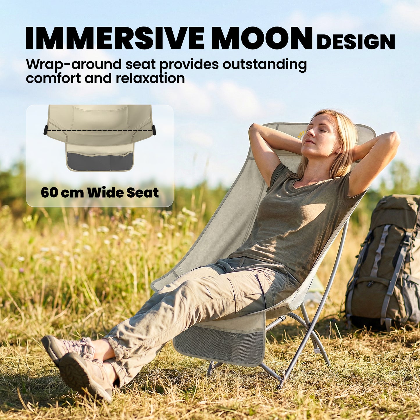 Camping Chair for Adults Heavy Duty Folding Camp Chair