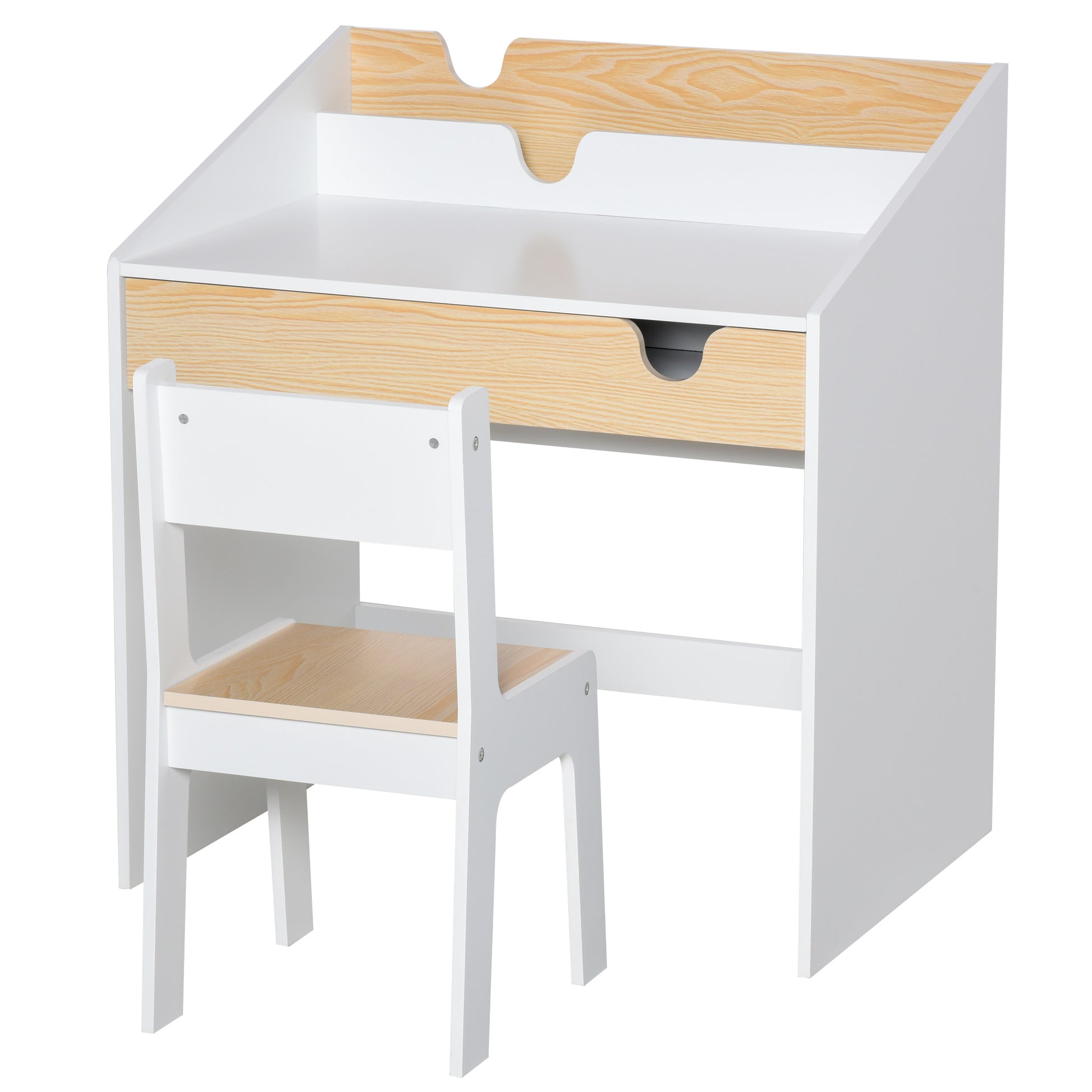 Kids Desk and Chair Set 2 Pieces Children Study Table