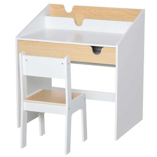 Kids Desk and Chair Set 2 Pieces Children Study Table
