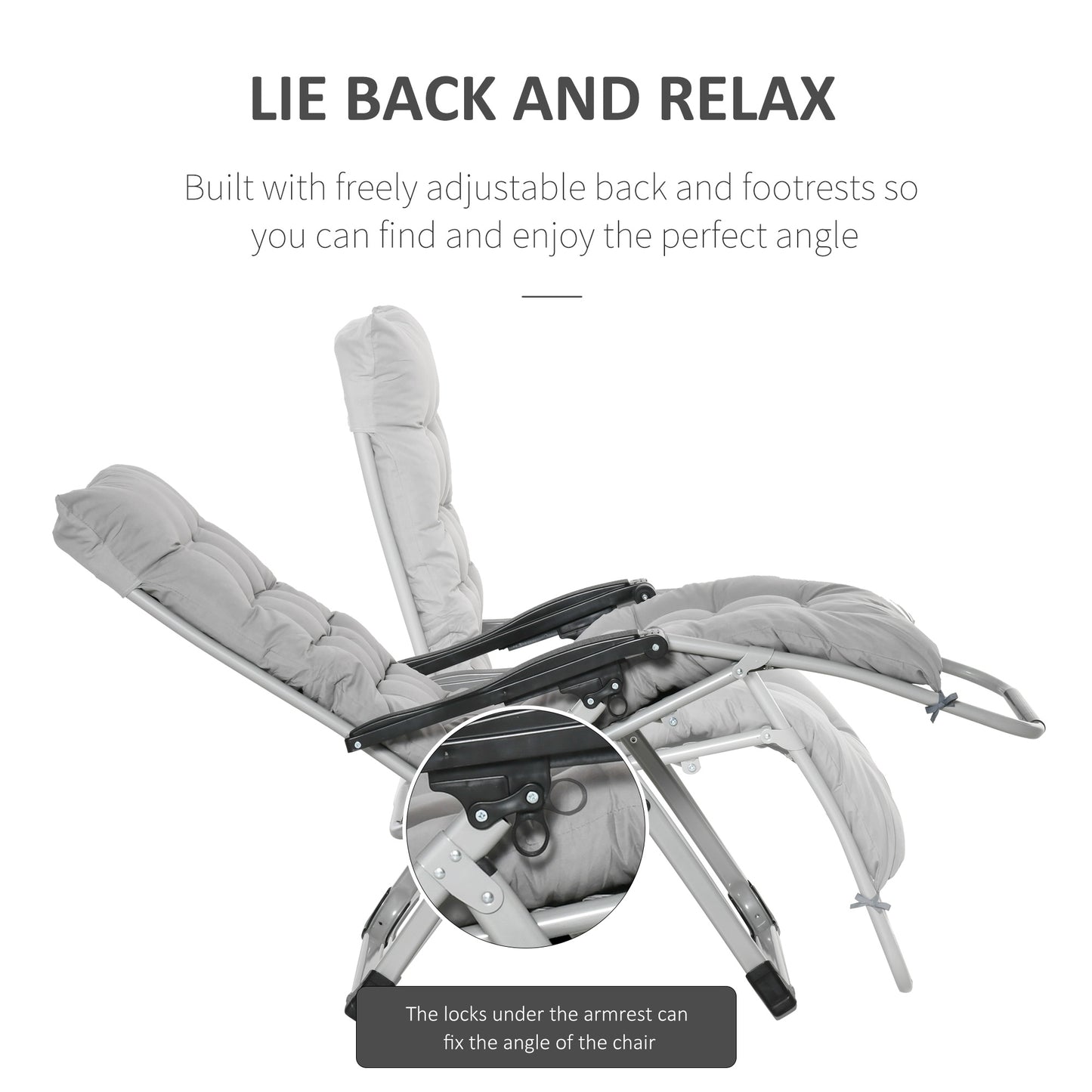 2pc Reclining Zero Gravity Sun Loungers