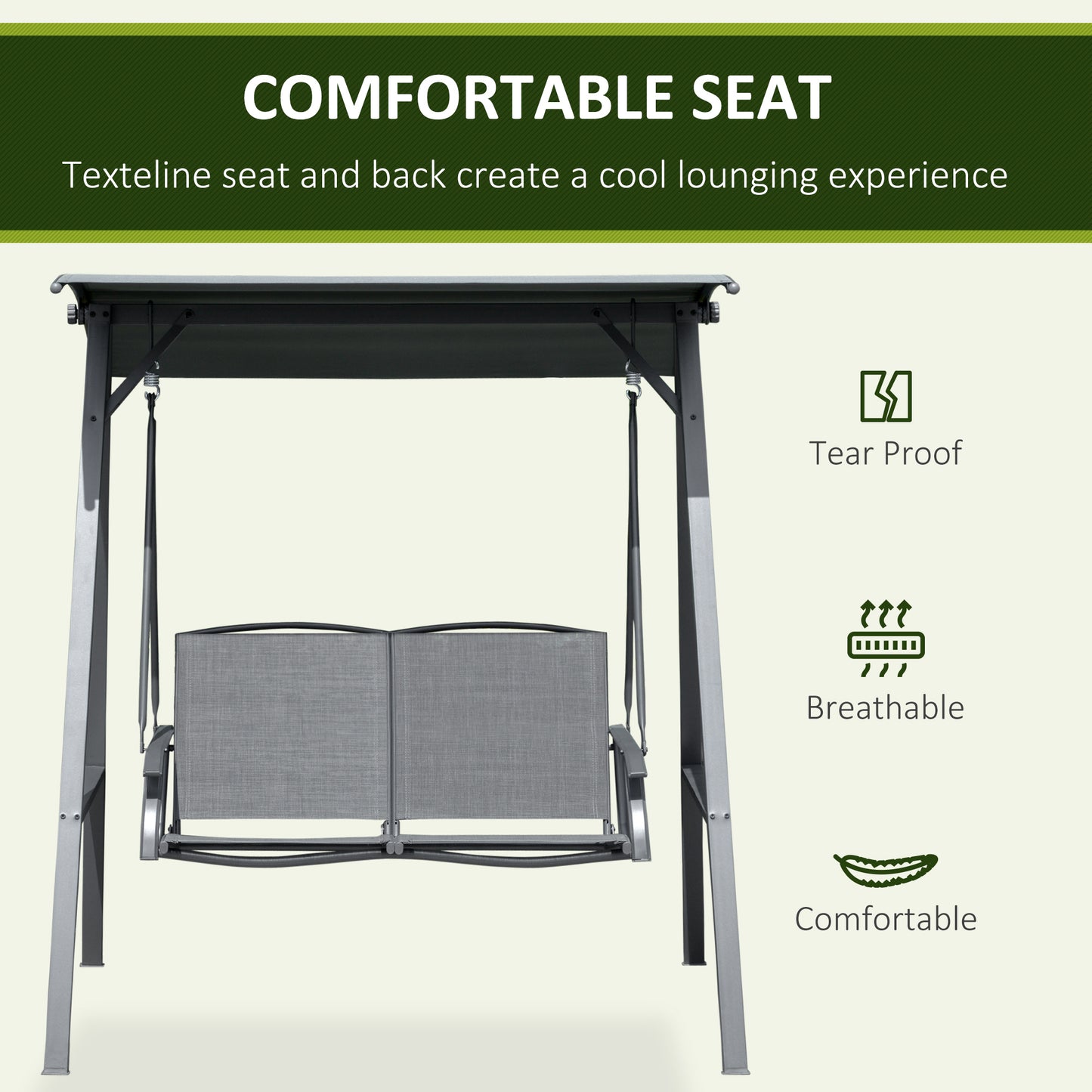 2 Seater Garden Swing Seat Swing Chair
