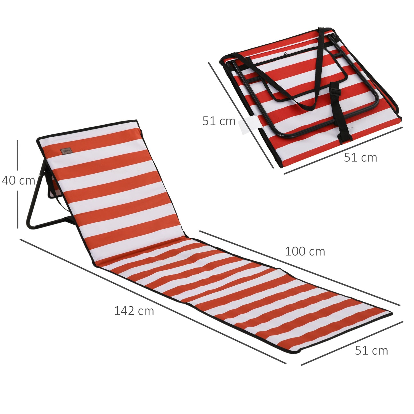 Set of 2 Foldable Garden Beach Chair Mat (1)
