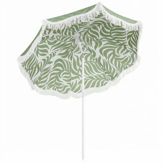 1.8 m Beach Umbrella Parasol with Sand Anchor