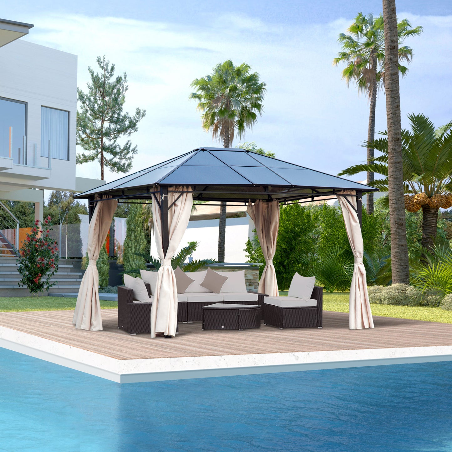 3 x 3.6m Hardtop Gazebo Canopy