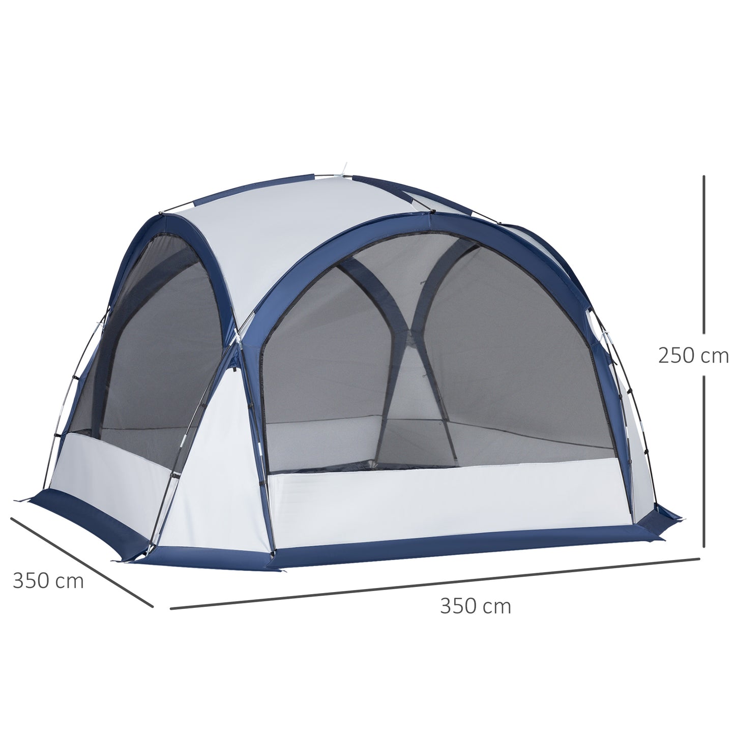 Dome Tent for 6-8 Person, Camping Tent with 4 Zipped Mesh Doors