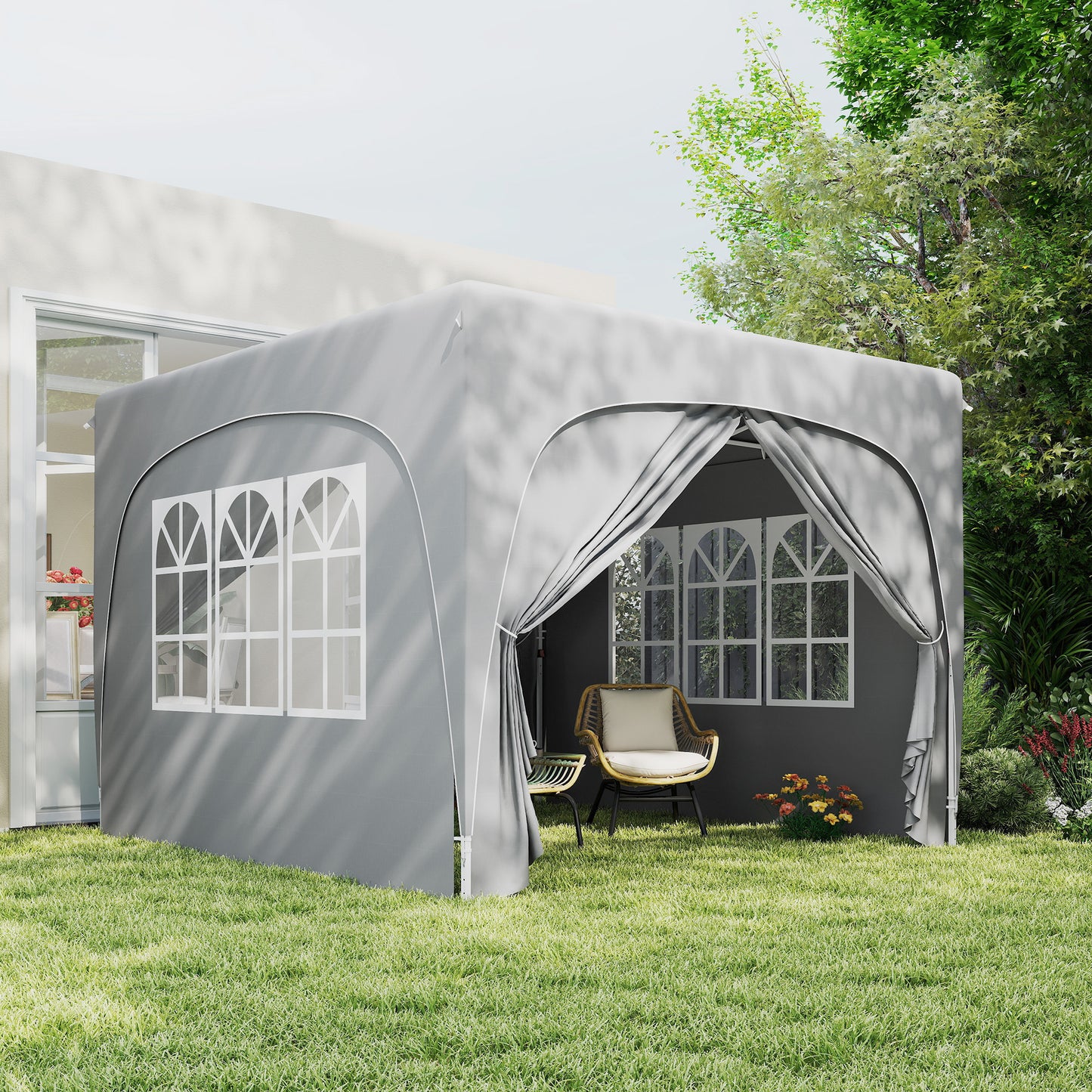 3 x 3m Pop-Up Gazebo Shelter, with Accessories