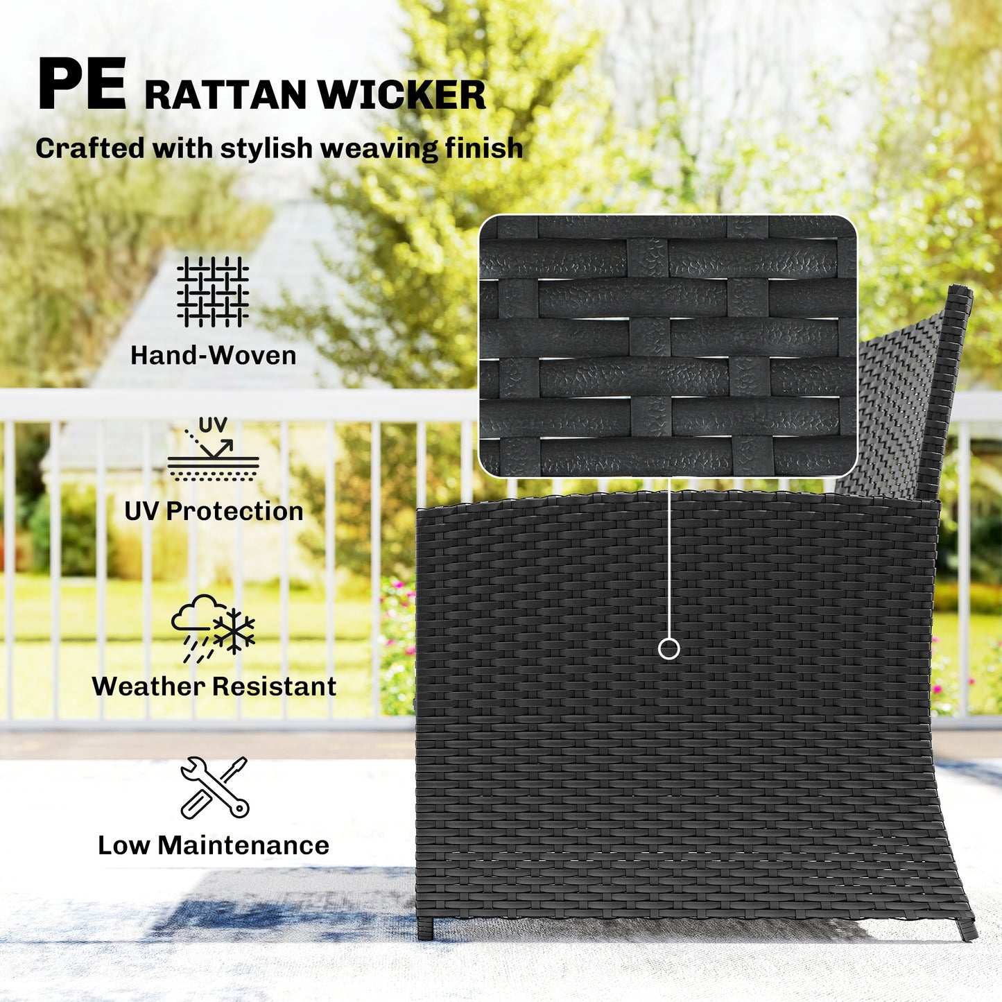6 Piece Rattan Garden Furniture