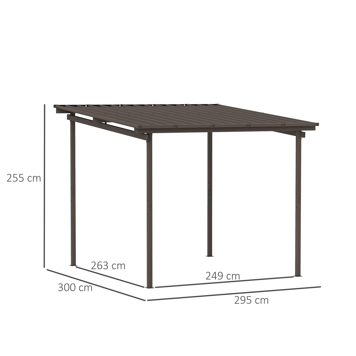 3 x 3(m) Garden Pergola with Waterproof Metal Roof